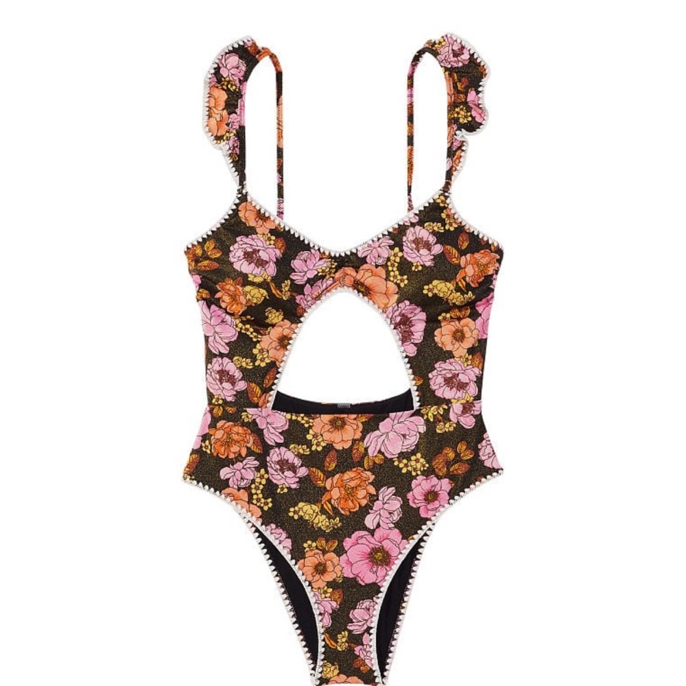 VICTORIA'S SECRET SWIM
Ruffle One-Piece Swimsuit with Crochet Trim